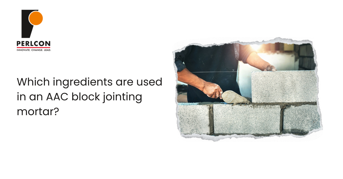 Which ingredients are used in an AAC block jointing mortar?